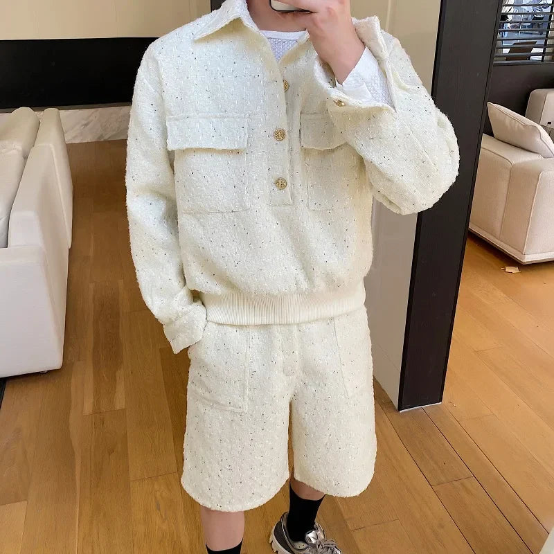 NOYMEI Autumn Winter suits Thickened Woolen Fleece Small