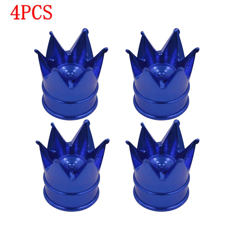 14PCS Creative Crown Aluminum Car Wheel Tyre Tire