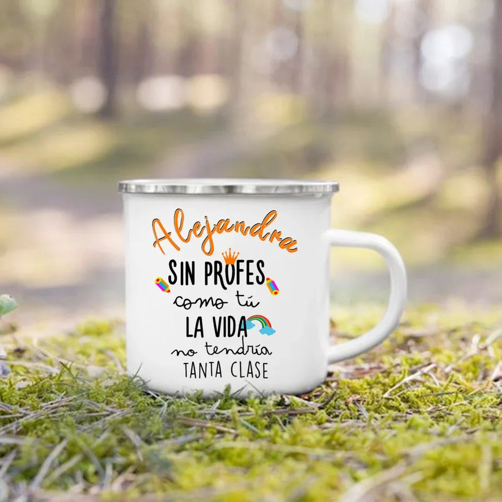 Spanish Print Mug Coffee Tea Cups Drinks Water