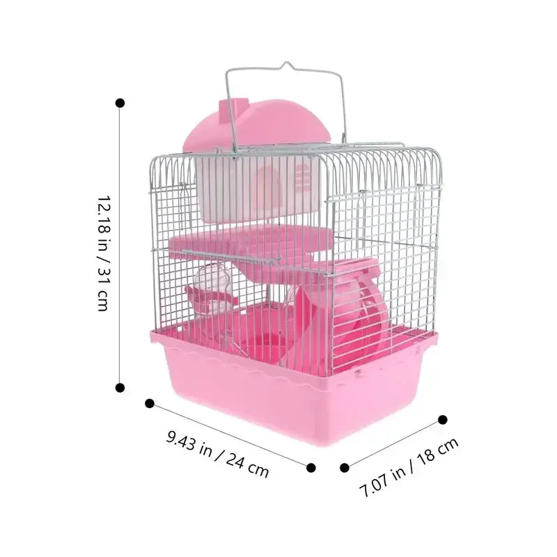 Double-layer Hamster Cage Glamping Accessories Mouse Toy Villa