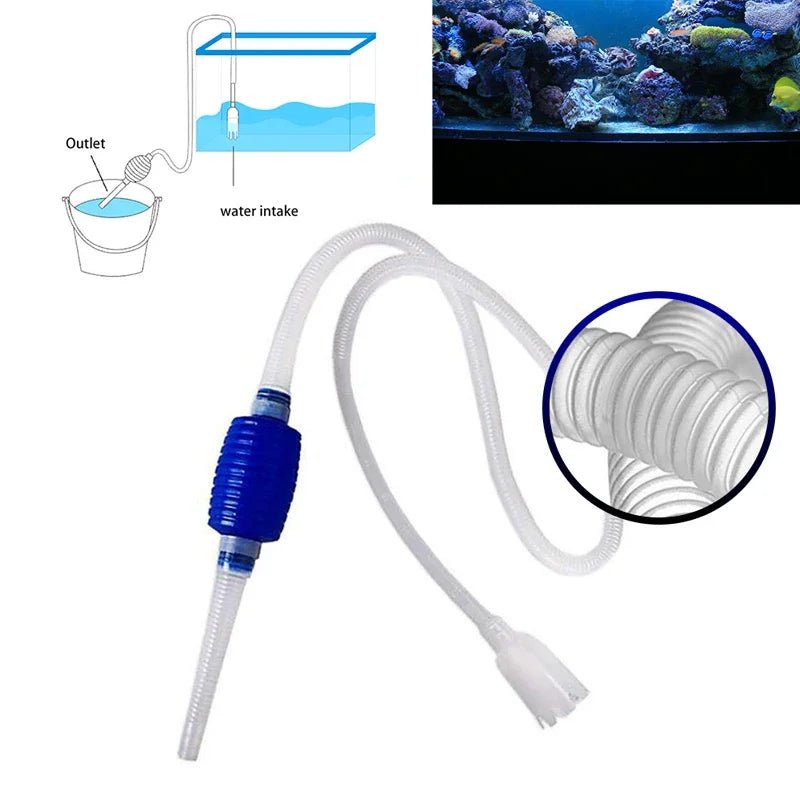 Aquarium Siphon Fish Tank Syphon Vacuum Cleaner Pump
