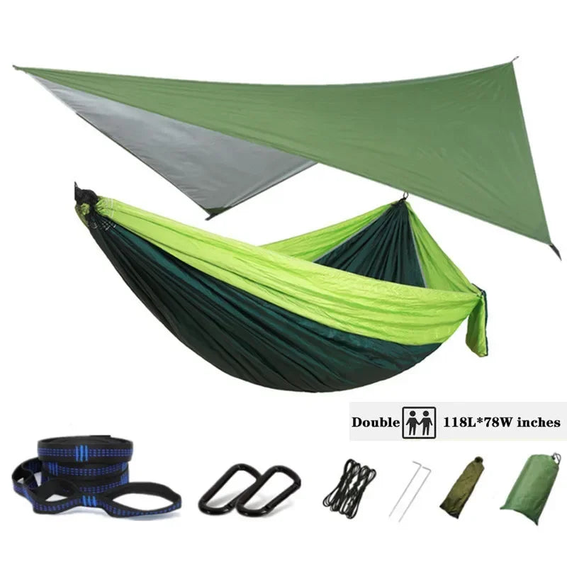 Oversized Double 118inx79in Hammock with Tree Straps and