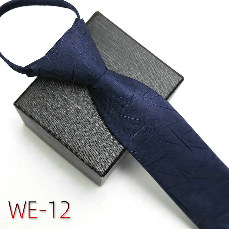 New Suit Business Zipper Tie for Man 48*7cm