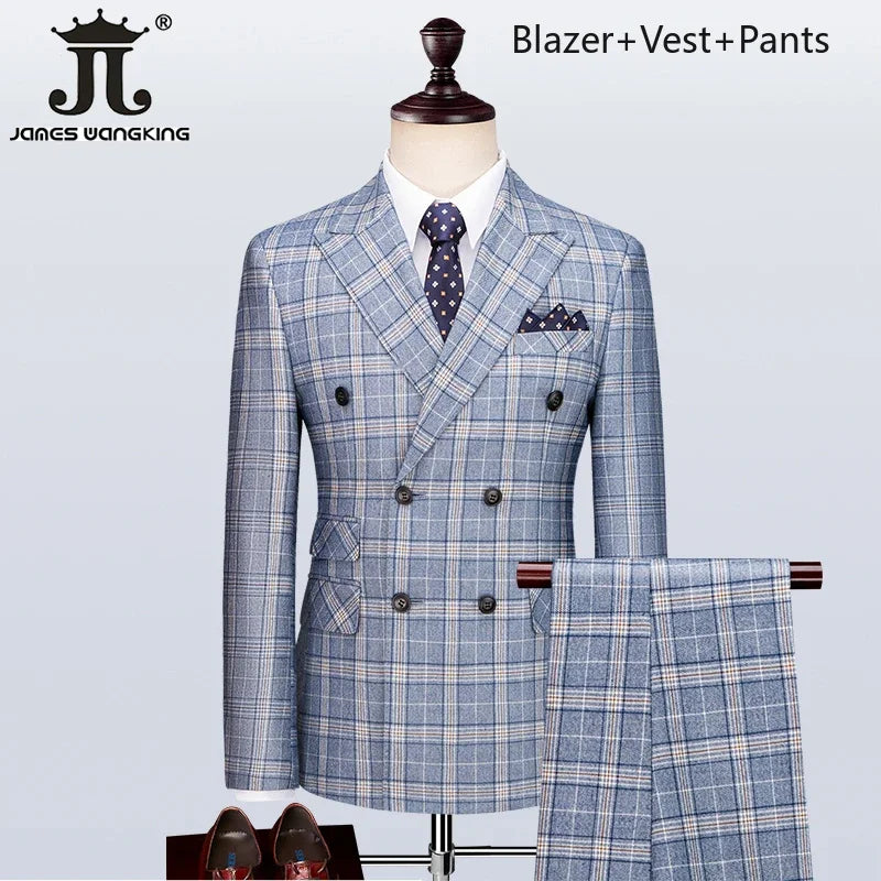 S-5XL ( Blazer + Vest + Pants )