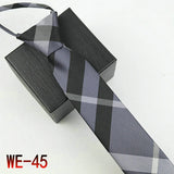 New Suit Business Zipper Tie for Man 48*7cm