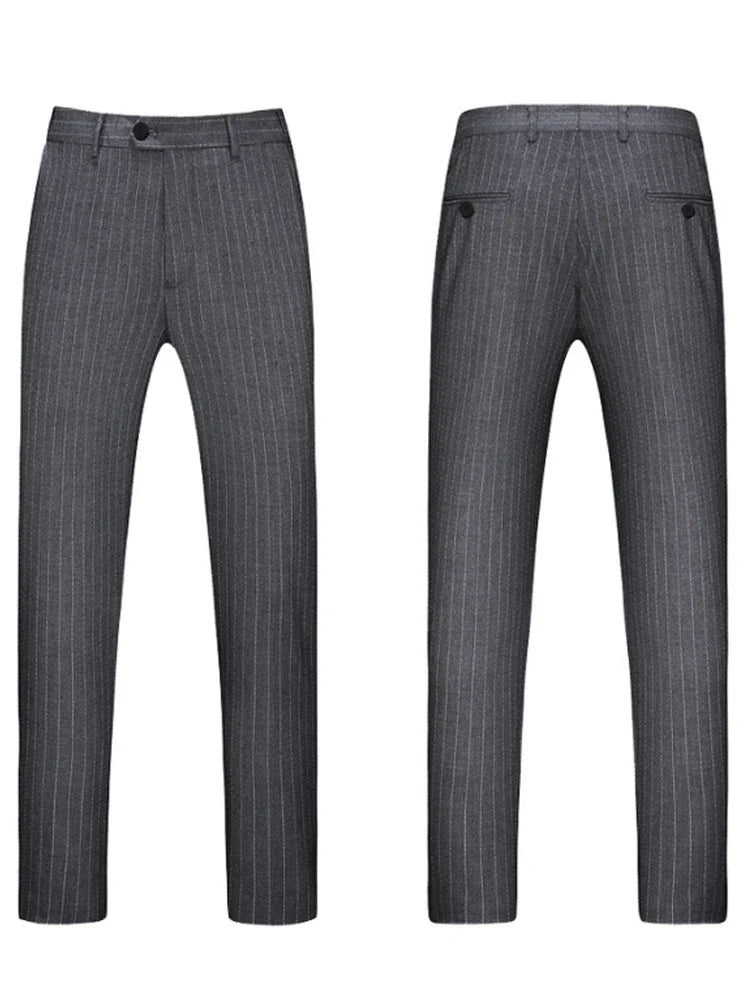 S-7XL Autumn Style Suits Double-breasted Slim Men's Suits