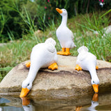 Cute Duck Resin Garden Statue Backyard Pond Ducks