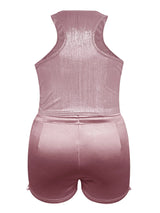 LW Plus Size Cami Drawstring Shorts Set Women