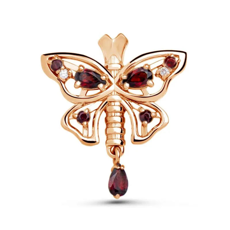 Thyroid Gland Butterfly Brooch Zircon Enamel Pin Endocrinology