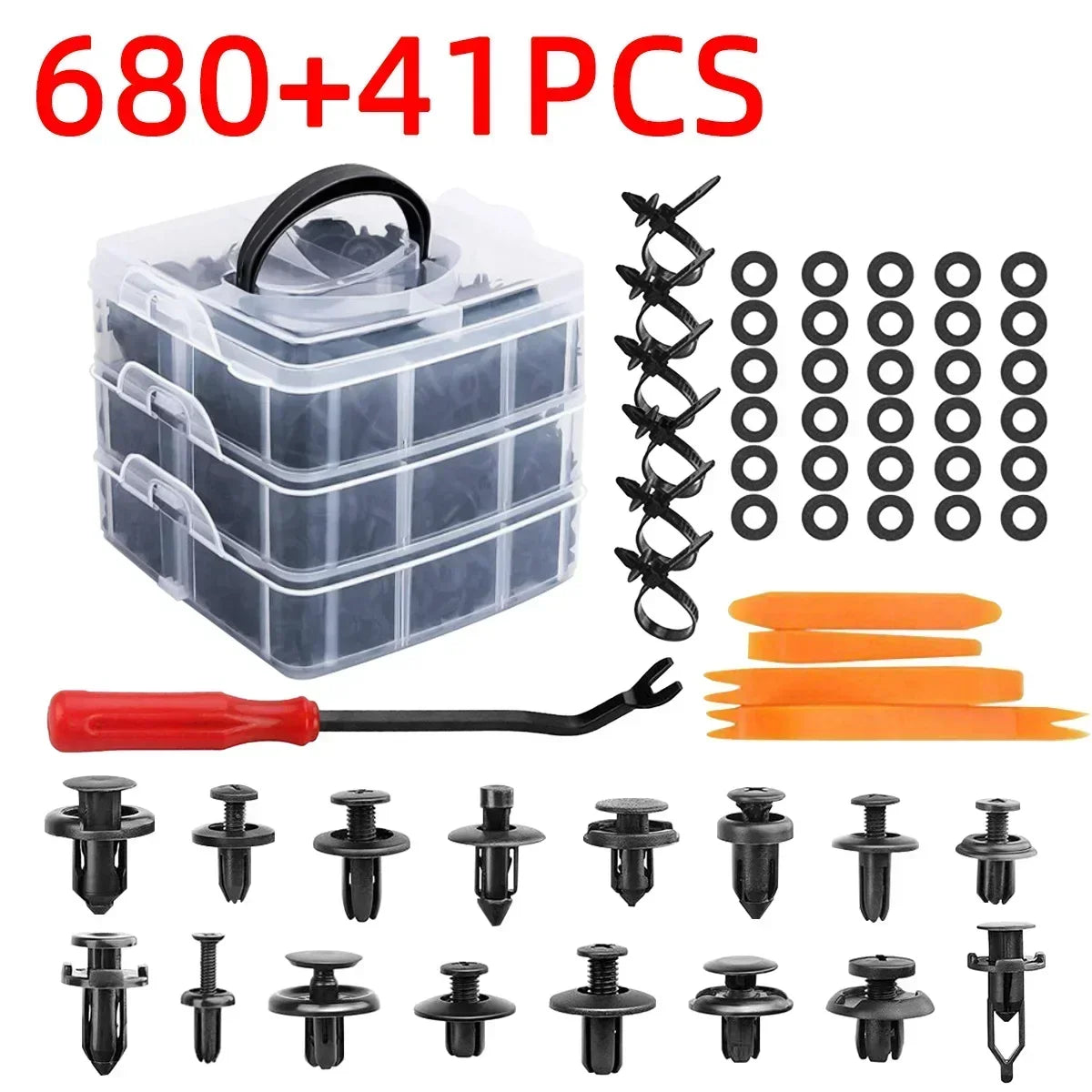 100/415/680PCS Car Fastener Clips Mixed Car Fasteners Door