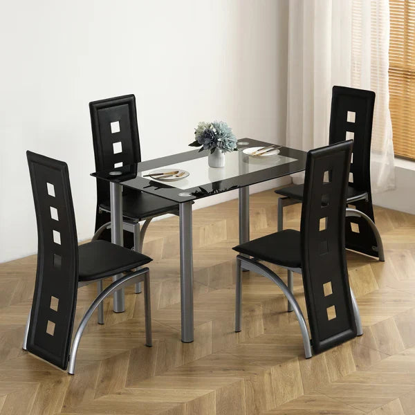 5 Pieces Dining Table Set for 4,Simple Design