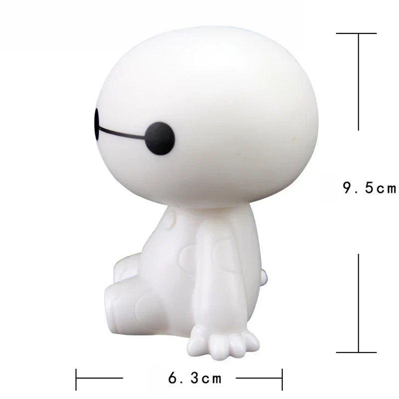 Car ornaments cute shaking his head big white