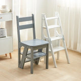 Indoor Climbing High Stools Kitchen Solid Wood Bold