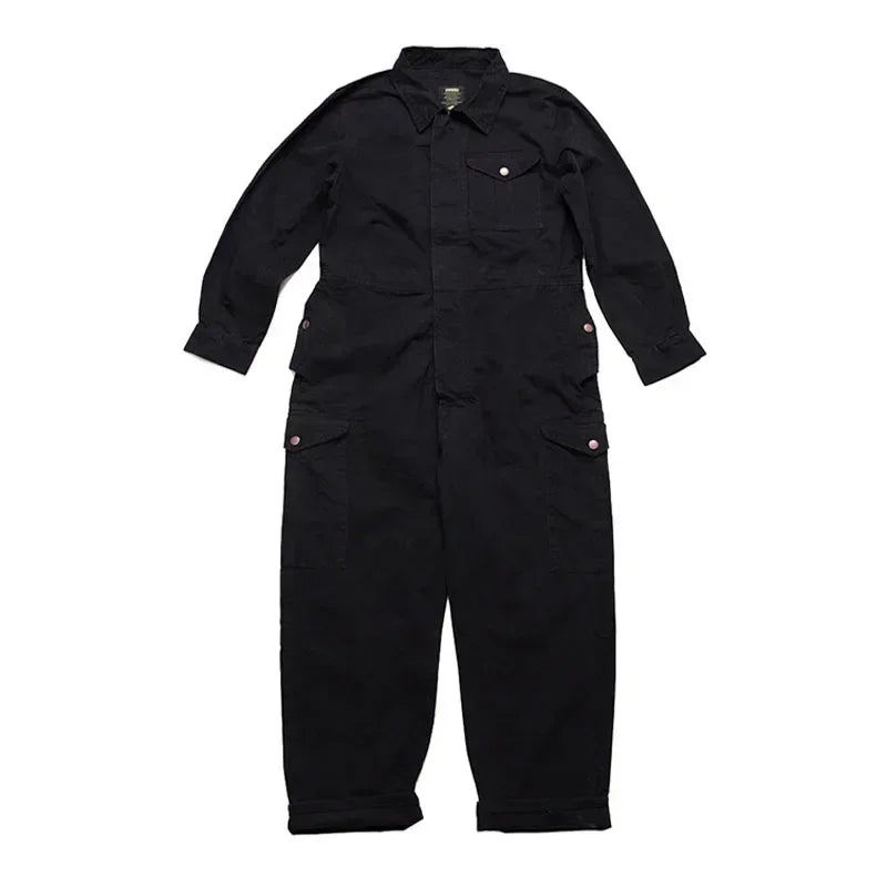 Men Clothing American Style Multi Pocket Overalls Men's