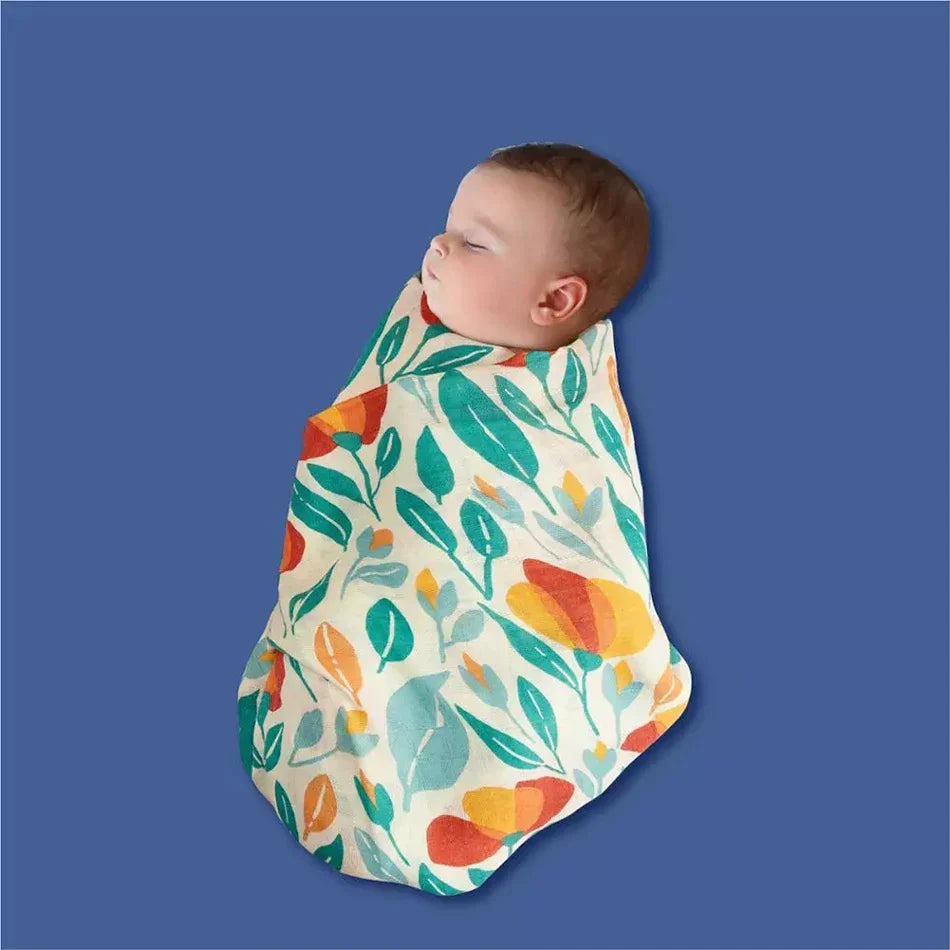 Elinfant Muslin Swaddle Blanket 100% cotton 120*110cm Baby