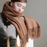 100 Wool Scarf Women Thickening Cashmere Winter Scars