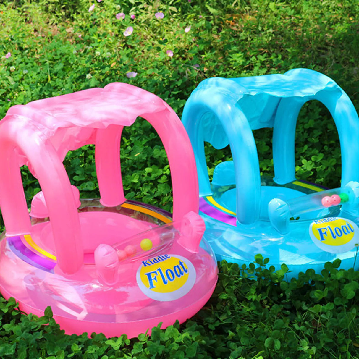 Baby Inflatable Swim Ring Float Circle Seat Awning