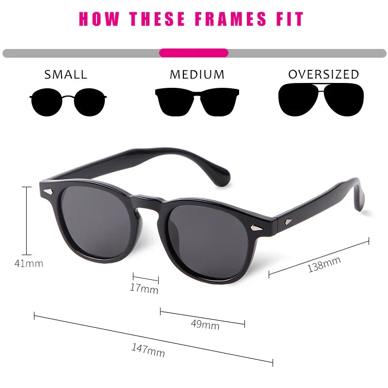Retro Square Polarized Sunglasses Men Fashion Rivets Driving