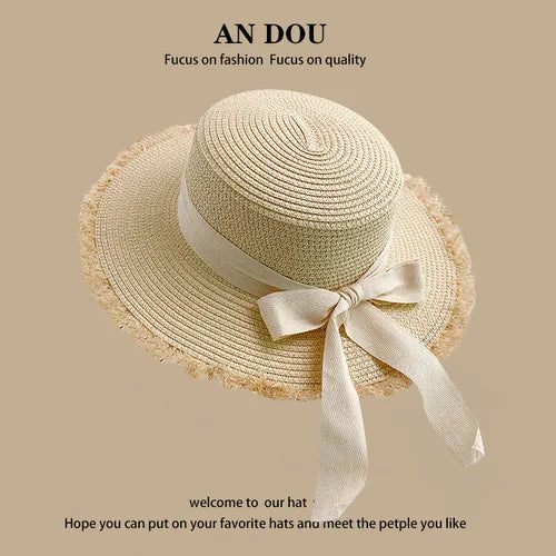 Spring Summer Korean Sweet Big Brim Straw Sun