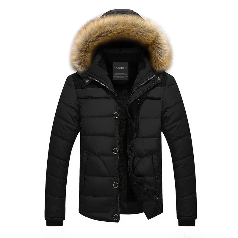 Winter New Men Warm Cotton Jacket Coats Fur