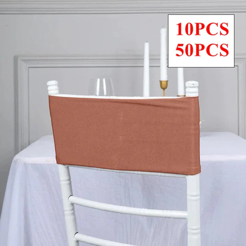 Blush Double Layer Lycra Chair Band Spandex Chair