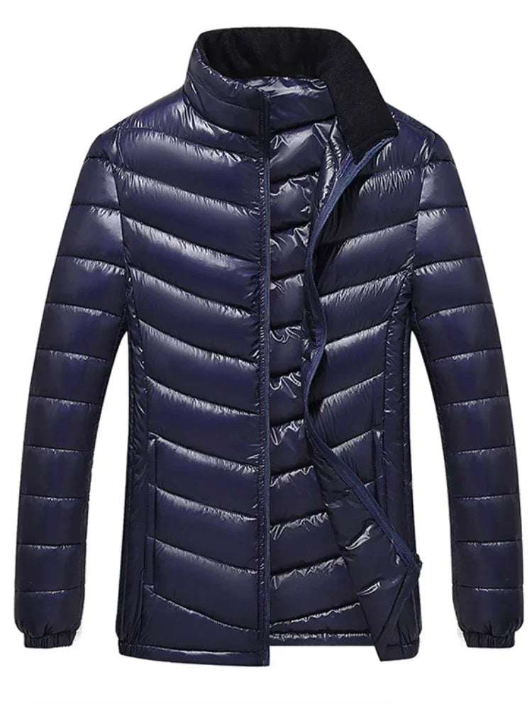 Men's Down Jacket Short Male Padded Coats Slim