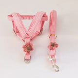 Dog Harness with 1.2m Traction Leash Adjustable Collars
