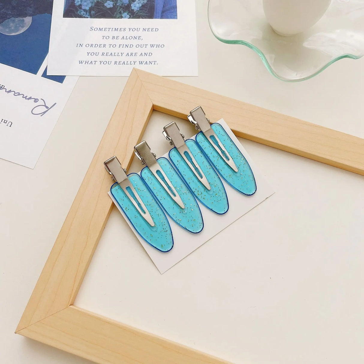 4pcs Set Teardrop Hair Clips for Girls and Babies