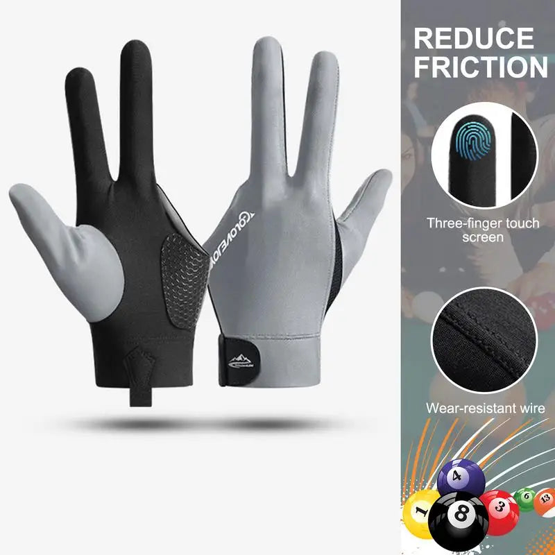 1pcs Polyester Spandex Snooker Billiard Cue Glove Pool