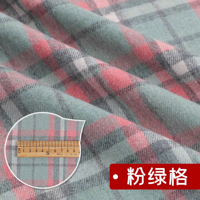 Yarn Dyed Soft Thickening Grinding Wool Plaid Fabric