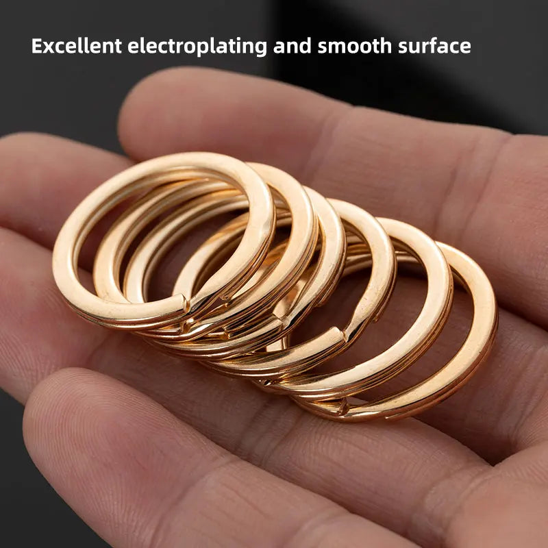 100 PcsLot Rose gold Key Ring Plated 25mm