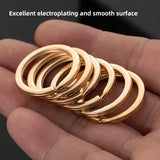 100 PcsLot Rose gold Key Ring Plated 25mm
