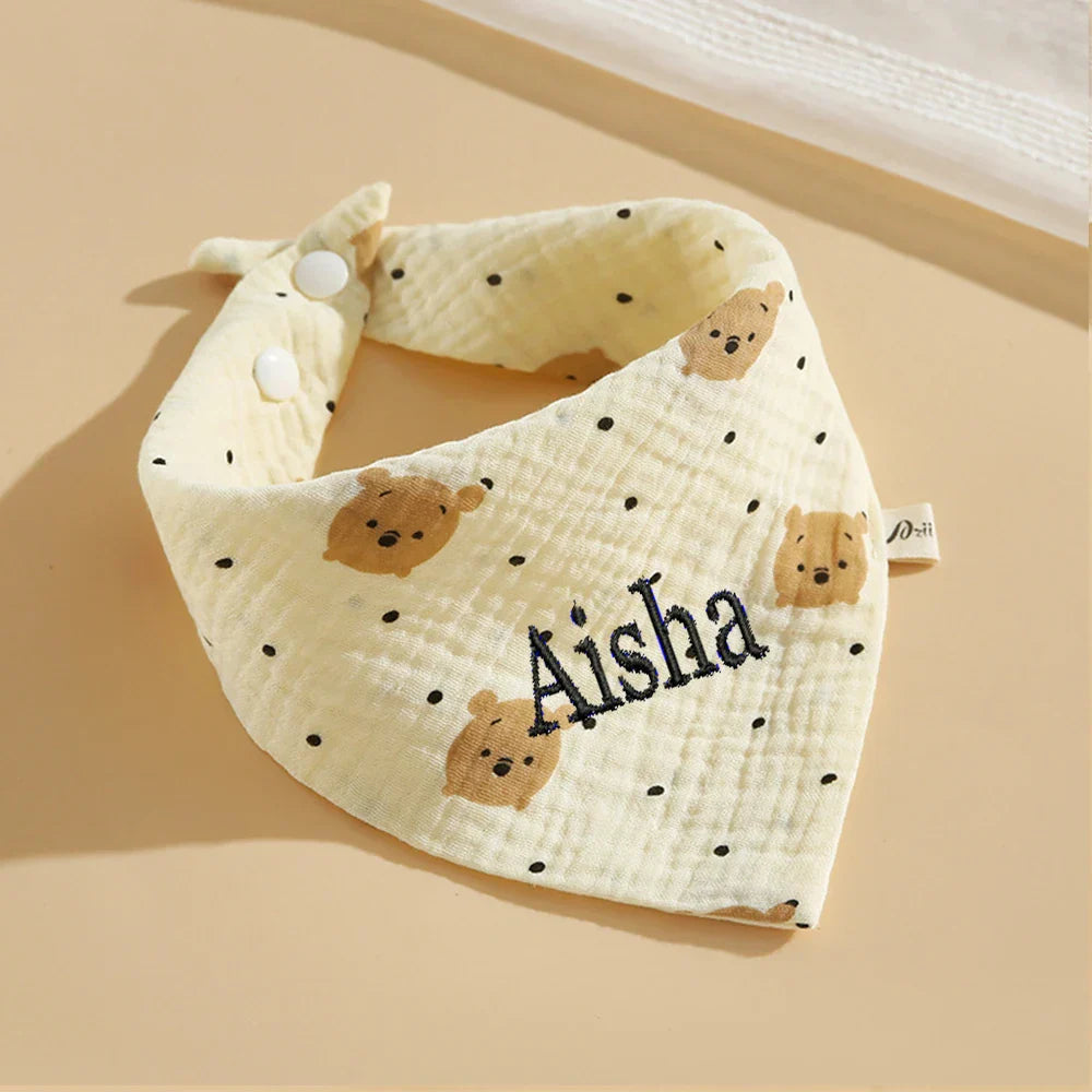 Personalized Ins Cotton Triangle Scarf Baby Gauze Bib