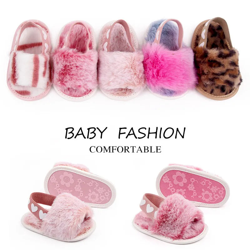 Fashion Faux Fur Baby Shoes For Newborn Spring