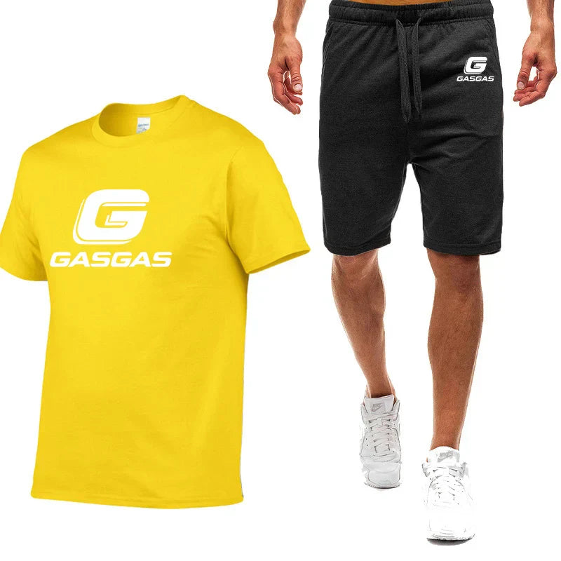 Motorcycles GasGas Summer Men's Sportswear Shorts Set Short