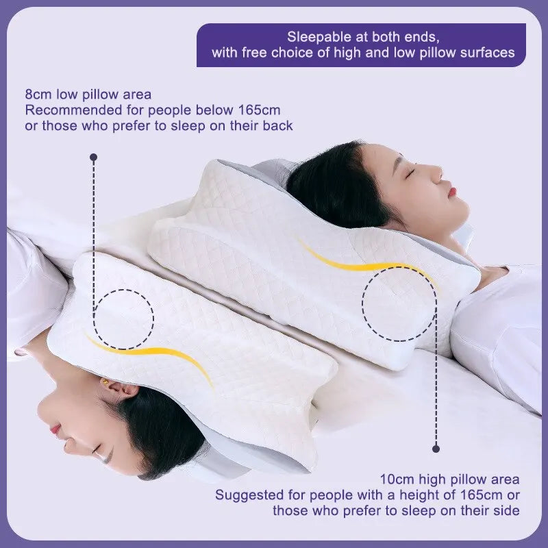 Memory Foam Pillows Butterfly Shaped Relaxing Cervical Slow