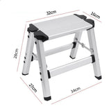 1 Step Stool Folding Ladder Aluminum Alloy Herringbone