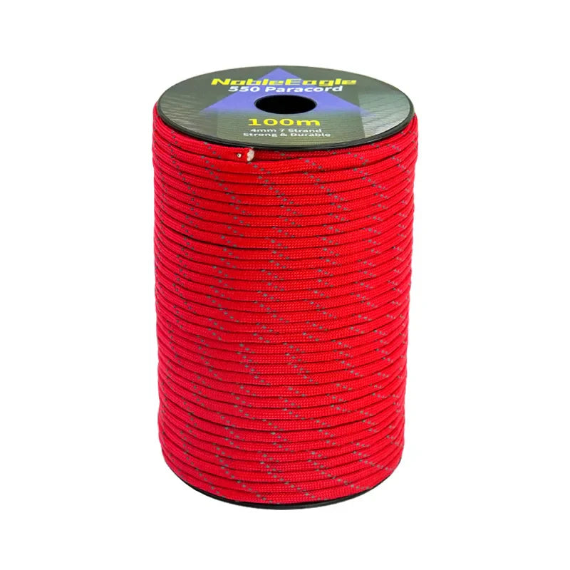 100m 550 Military Reflective Paracord 7 Strand 4mm
