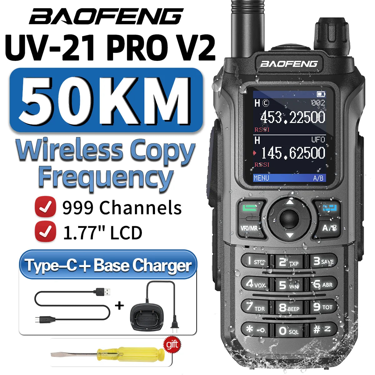Baofeng UV-21 PRO V2 Walkie Talkie Wireless Copy