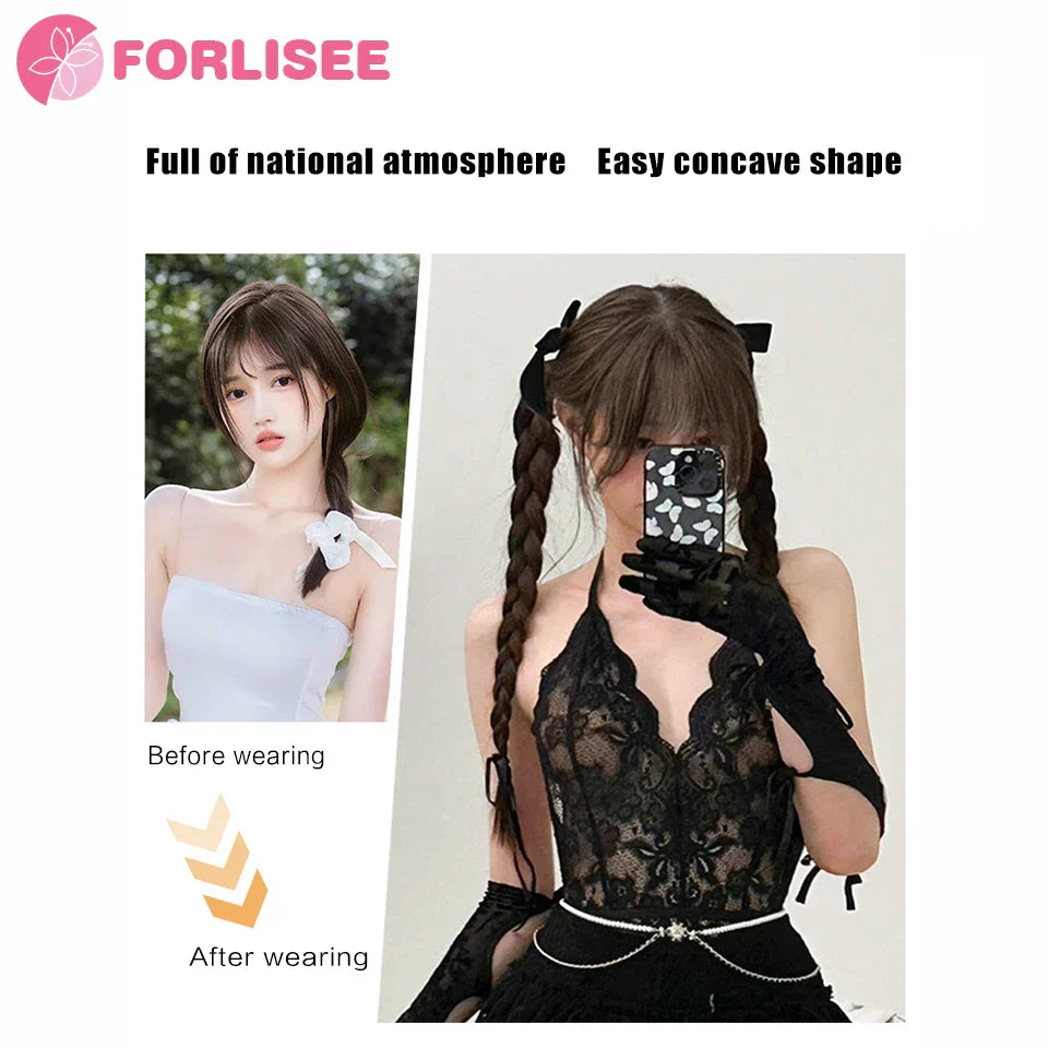 FORLISEE Wig Braid Natural Spicy Girl Pigtail Fried