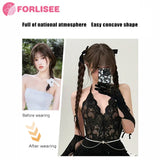 FORLISEE Wig Braid Natural Spicy Girl Pigtail Fried