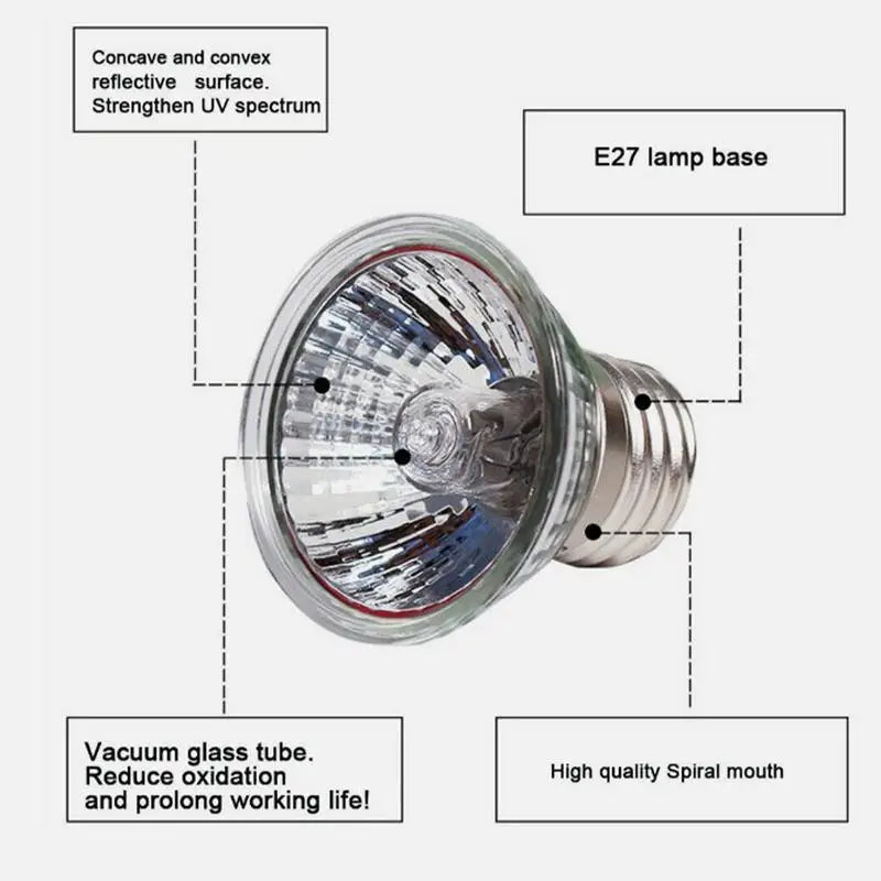 220V Habitat Light Lamp Basking Heat Bulb For