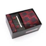Gracefully Polyester Tie Set With Box Red Floral