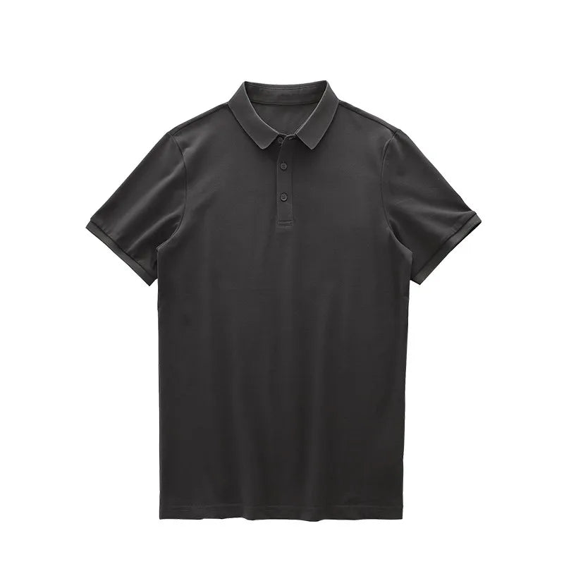 Dukeen Solid Color Polo Shirts for Men Short-Sleeved