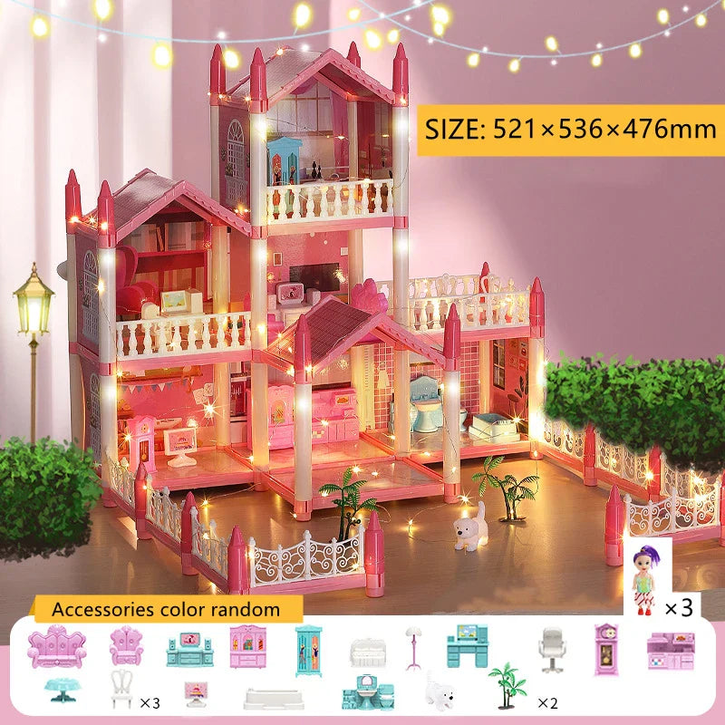 3d Assembly Diy Doll House Miniature Model Doll