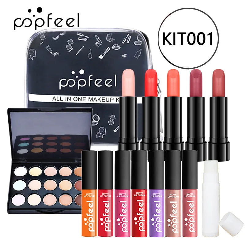 POPFEEL All In One Makeup Set (Eyeshadow, Ligloss,