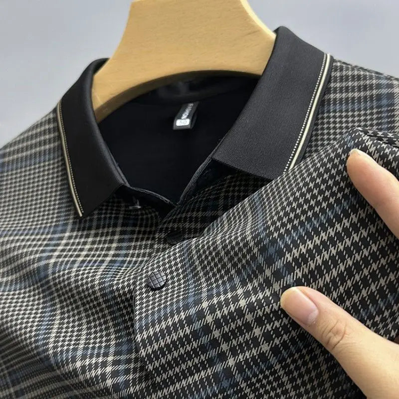 High Quality Luxury Ice Silk Men's Polo Shirt