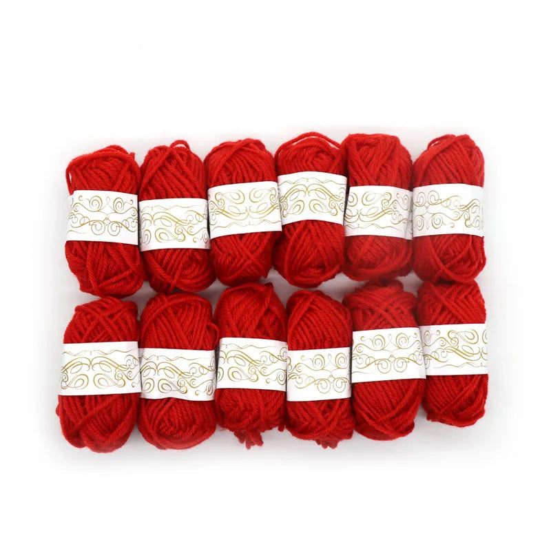 12Ball/Set High Quality Warm DIY Milk Cotton Yarn