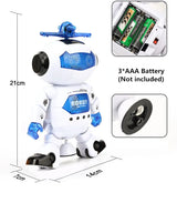 Kids Music Robot Toys Rotating Dance With LED