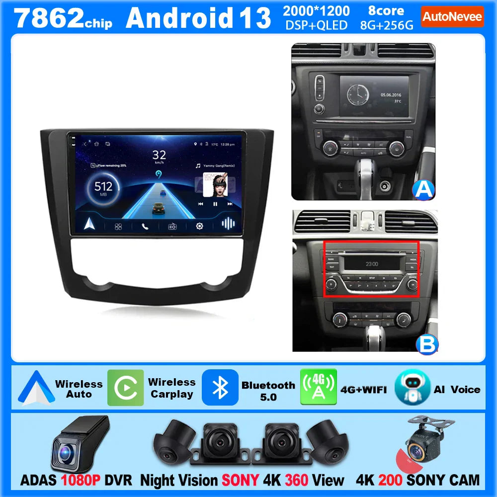 9" CarPlay Android Radio for Renault Kadjar (2015-2019)